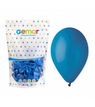 Balony Gemar 33 cm - 13" - pastelowe niebieskie Blue G120/010 - 50 sztuk