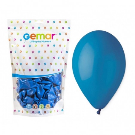 Balony Gemar 33 cm - 13" - pastelowe niebieskie Blue G120/010 - 50 sztuk
