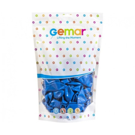 Balony Gemar 33 cm - 13" - pastelowe niebieskie Blue G120/010 - 50 sztuk