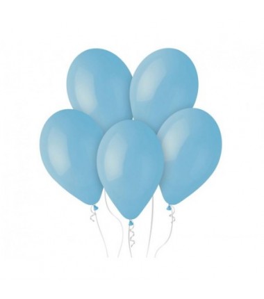 Balony Gemar 33 cm - 13" - pastelowe niebieskie delikatne Baby Blue G120/072 (macaron) - 50 sztuk