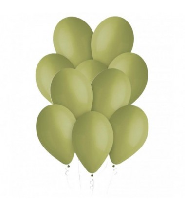 Balony Gemar 33 cm - 13" - pastelowe zielone oliwkowe Green Olive G120/098 - 10 sztuk