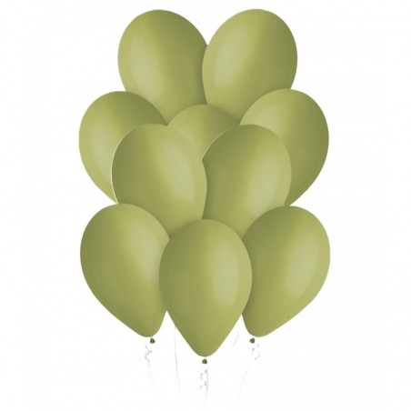 Balony Gemar 33 cm - 13" - pastelowe zielone oliwkowe Green Olive G120/098 - 10 sztuk