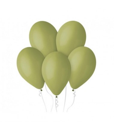 Balony Gemar 33 cm - 13" - pastelowe zielone oliwkowe Green Olive G120/098 - 50 sztuk