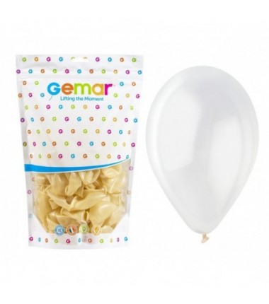 Balony Gemar 33 cm - 13" - przezroczyste, transparentne Crystal G120/000 - 50 sztuk