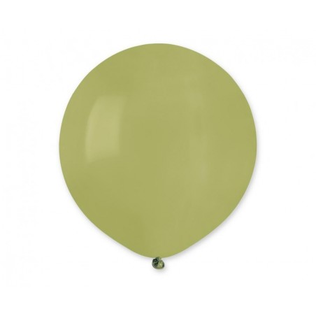Balony Gemar 48 cm - 19" - pastelowy oliwkowy Olive green G19/098 - 25 sztuk
