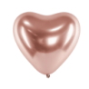 Balony Glossy Serca 30 cm różowe złoto - 50 sztuk