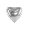 Balony Glossy Serca 30 cm srebrny - 50 sztuk
