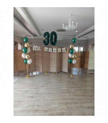Balony metaliczne Decorator 28 cm - 11" ciemnozielony, butelkowa zieleń Metallic Forest Green - 50 sztuk