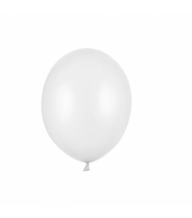 Balony metaliczne Strong 12 cm białe błyszczące Metallic Pure White - 100 sztuk