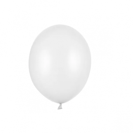 Balony metaliczne Strong 12 cm białe błyszczące Metallic Pure White - 100 sztuk