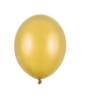 Balony metaliczne Strong 23 cm złote błyszczące Metallic Gold - 50 sztuk