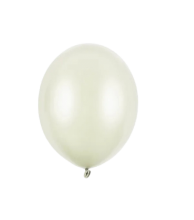 Balony metaliczne Strong 30 cm kremowe błyszczące Metallic Light Cream - 50 sztuk