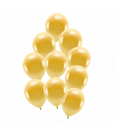 Balony metaliczne Strong 30 cm złote błyszczące Metallic Gold - 50 sztuk