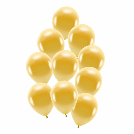 Balony metaliczne Strong 30 cm złote błyszczące Metallic Gold - 50 sztuk