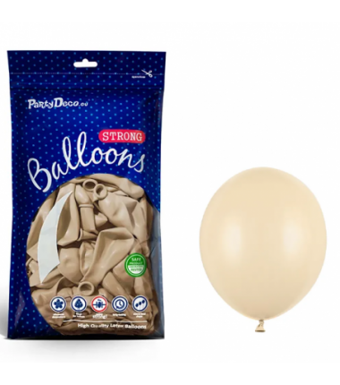 Balony Strong 12 cm beżowe alabastrowe Pastel Alabaster Nude - 100 sztuk