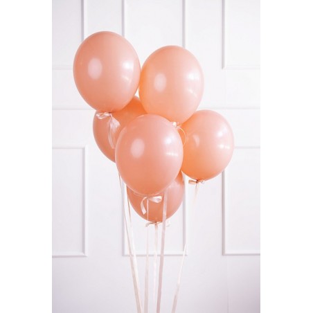 Balony Strong 12 cm ciemne brzoskwiniowe Pastel Peach - 100 sztuk