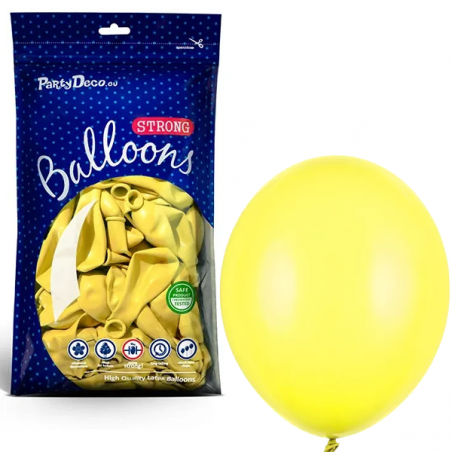 Balony Strong 12 cm cytrynowe Pastel Lemon Zest - 100 sztuk