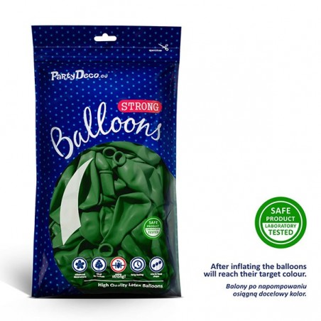 Balony Strong 12 cm emeraldowe Pastel Emerald Green - 100 sztuk