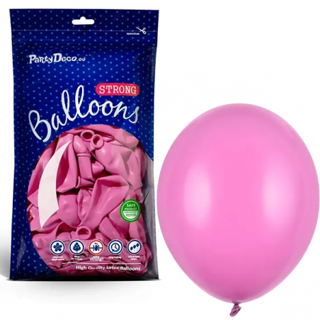 Balony Strong 12 cm fuksjowe Pastel Fuchsia - 100 sztuk