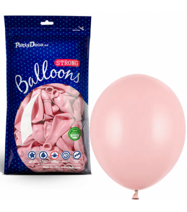 Balony Strong 12 cm jasnoróżowe Pastel Pale Pink - 100 sztuk