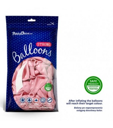 Balony Strong 12 cm jasnoróżowe Pastel Pale Pink - 100 sztuk