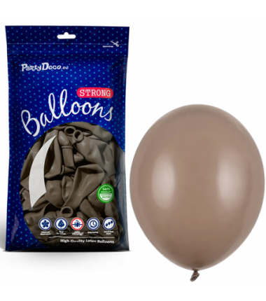 Balony Strong 12 cm kawowe Pastel Cappuccino - 100 sztuk