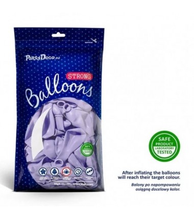 Balony Strong 12 cm liliowe Pastel Light Lilac - 100 sztuk