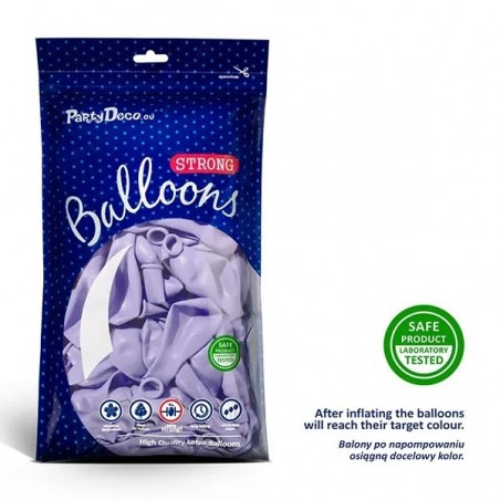 Balony Strong 12 cm liliowe Pastel Light Lilac - 100 sztuk