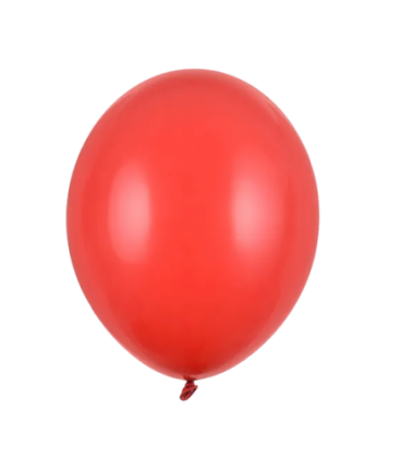 Balony Strong 12 cm makowe czerwone Pastel Poppy Red - 100 sztuk