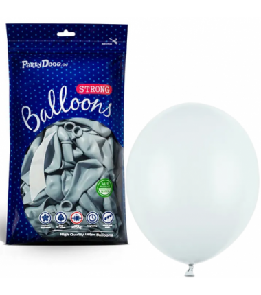 Balony Strong 12 cm mglisty niebieski Pastel Light Misty Blue - 100 sztuk