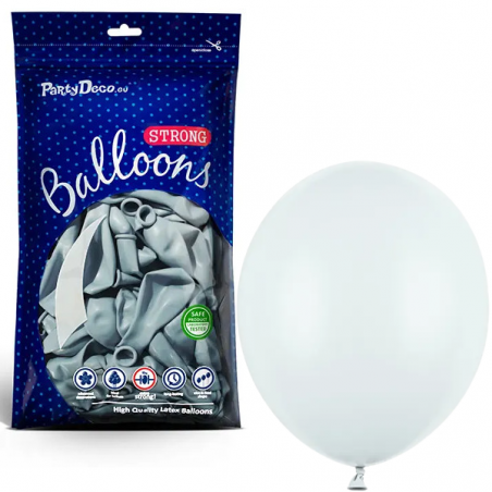 Balony Strong 12 cm mglisty niebieski Pastel Light Misty Blue - 100 sztuk