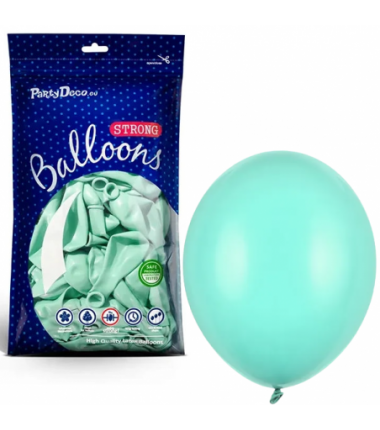 Balony Strong 12 cm miętowe Pastel Light Mint - 100 sztuk