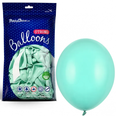 Balony Strong 12 cm miętowe Pastel Light Mint - 100 sztuk