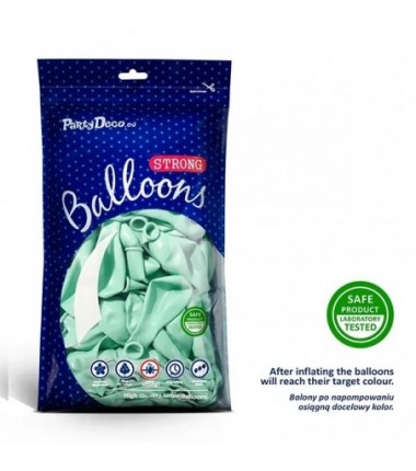 Balony Strong 12 cm miętowe Pastel Light Mint - 100 sztuk