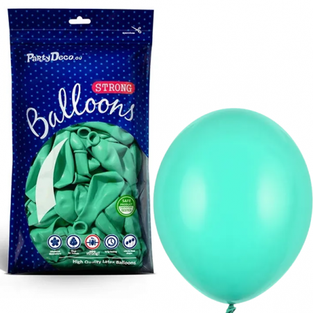 Balony Strong 12 cm miętowo-zielone Pastel Mint Green - 100 sztuk