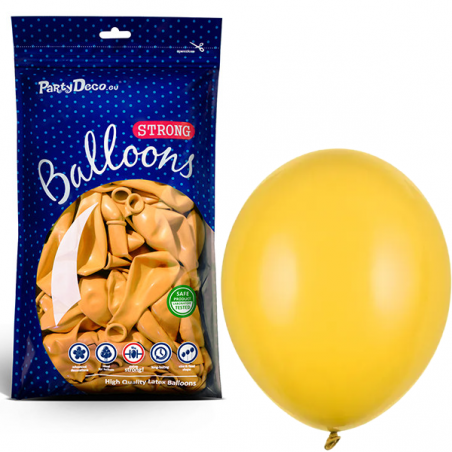 Balony Strong 12 cm miodowe Pastel Honey Yellow - 100 sztuk