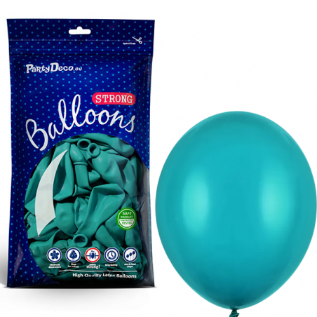 Balony Strong 12 cm niebieska laguna Pastel Lagoon Blue - 100 sztuk