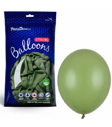 Balony Strong 12 cm oliwkowe Pastel Rosemary Green - 100 sztuk