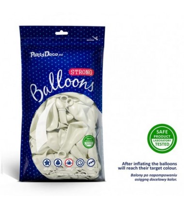 Balony Strong 23 cm białe Pastel Pure White - 100 sztuk