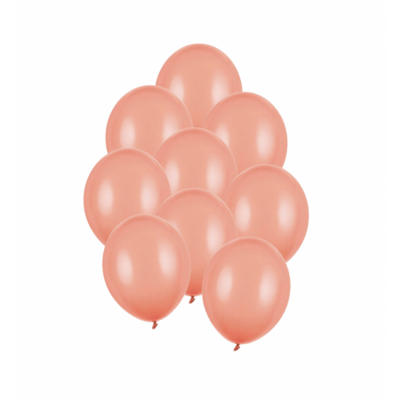 Balony Strong 23 cm ciemne brzoskwiniowe Pastel Peach - 10 sztuk