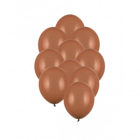 Balony Strong 23 cm ciemne kawowe Pastel Mocca - 10 sztuk