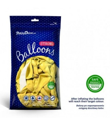 Balony Strong 23 cm cytrynowe Pastel Lemon Zest - 100 sztuk