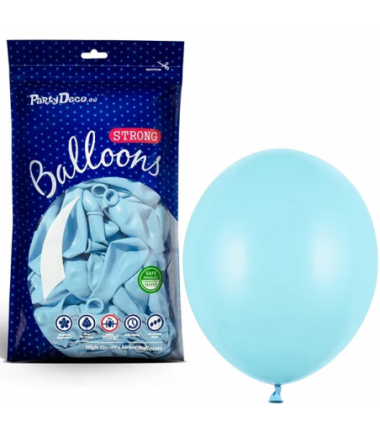 Balony Strong 23 cm jasnoniebieskie Pastel Light Blue - 100 sztuk
