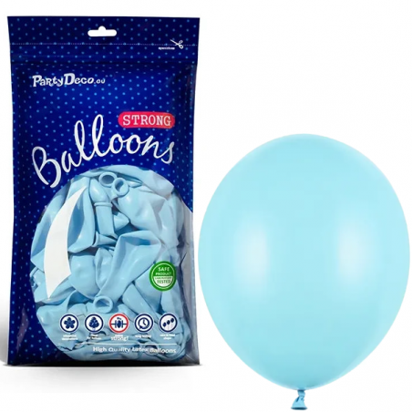 Balony Strong 23 cm jasnoniebieskie Pastel Light Blue - 100 sztuk