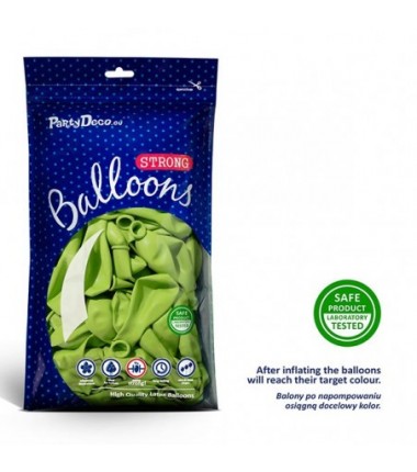 Balony Strong 23 cm limonkowe Pastel Lime Green - 100 sztuk