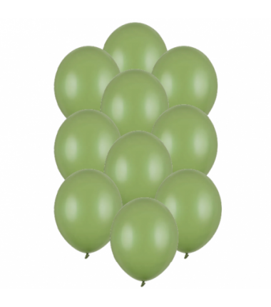 Balony Strong 23 cm oliwkowe Pastel Rosemary Green - 10 sztuk
