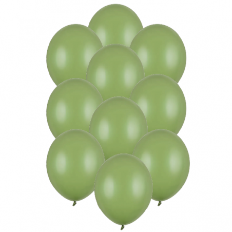Balony Strong 23 cm oliwkowe Pastel Rosemary Green - 10 sztuk