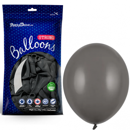 Balony Strong 23 cm szare Pastel Grey - 100 sztuk