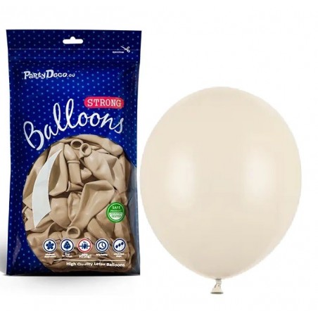 Balony Strong 30 cm beżowe, alabastrowe Pastel Alabaster Nude - 100 sztuk