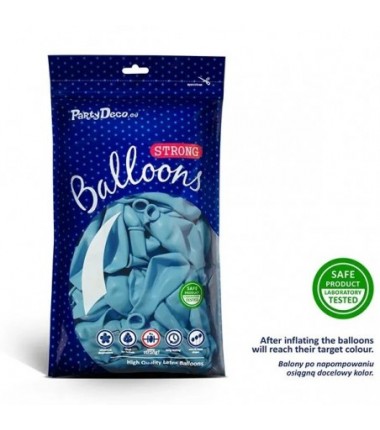 Balony Strong 30 cm błękitne Pastel Baby Blue - 50 sztuk